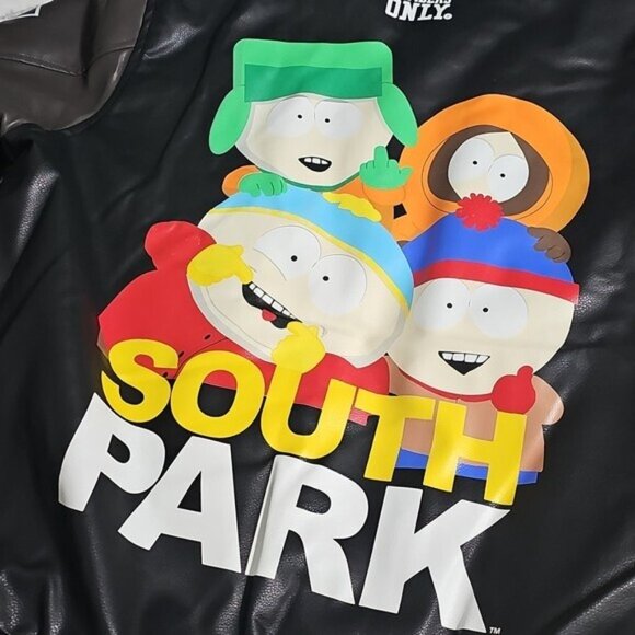 South Park x Members Only Black Bomber Varsity Jacket Size Large New - Picture 15 of 16